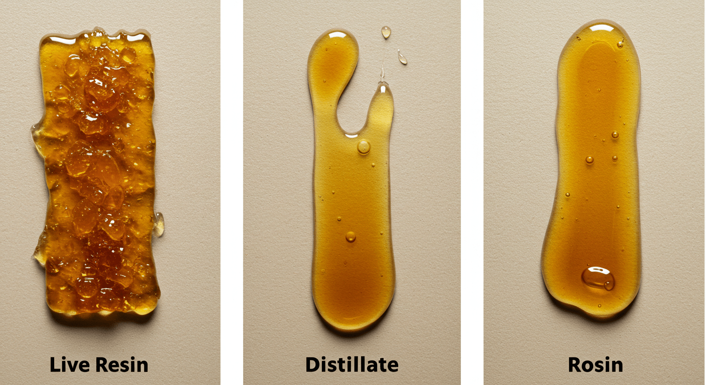 Live Resin vs Distillate vs Rosin