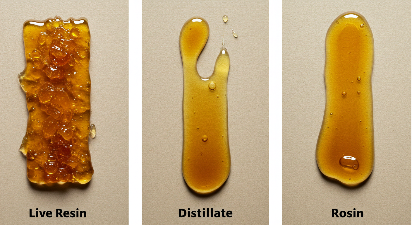Live Resin vs Distillate vs Rosin