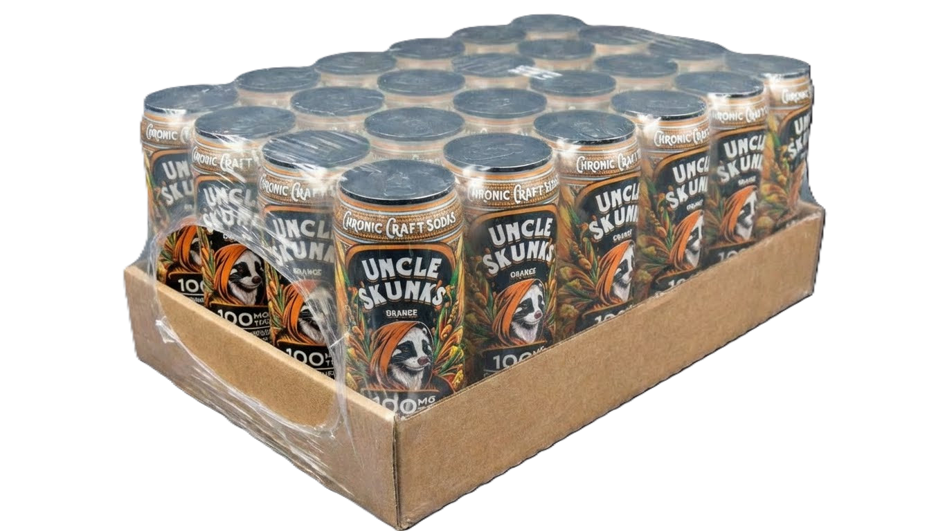 Uncle Skunks | Orange | 12oz Chronic Craft Soda | 100 MG D9