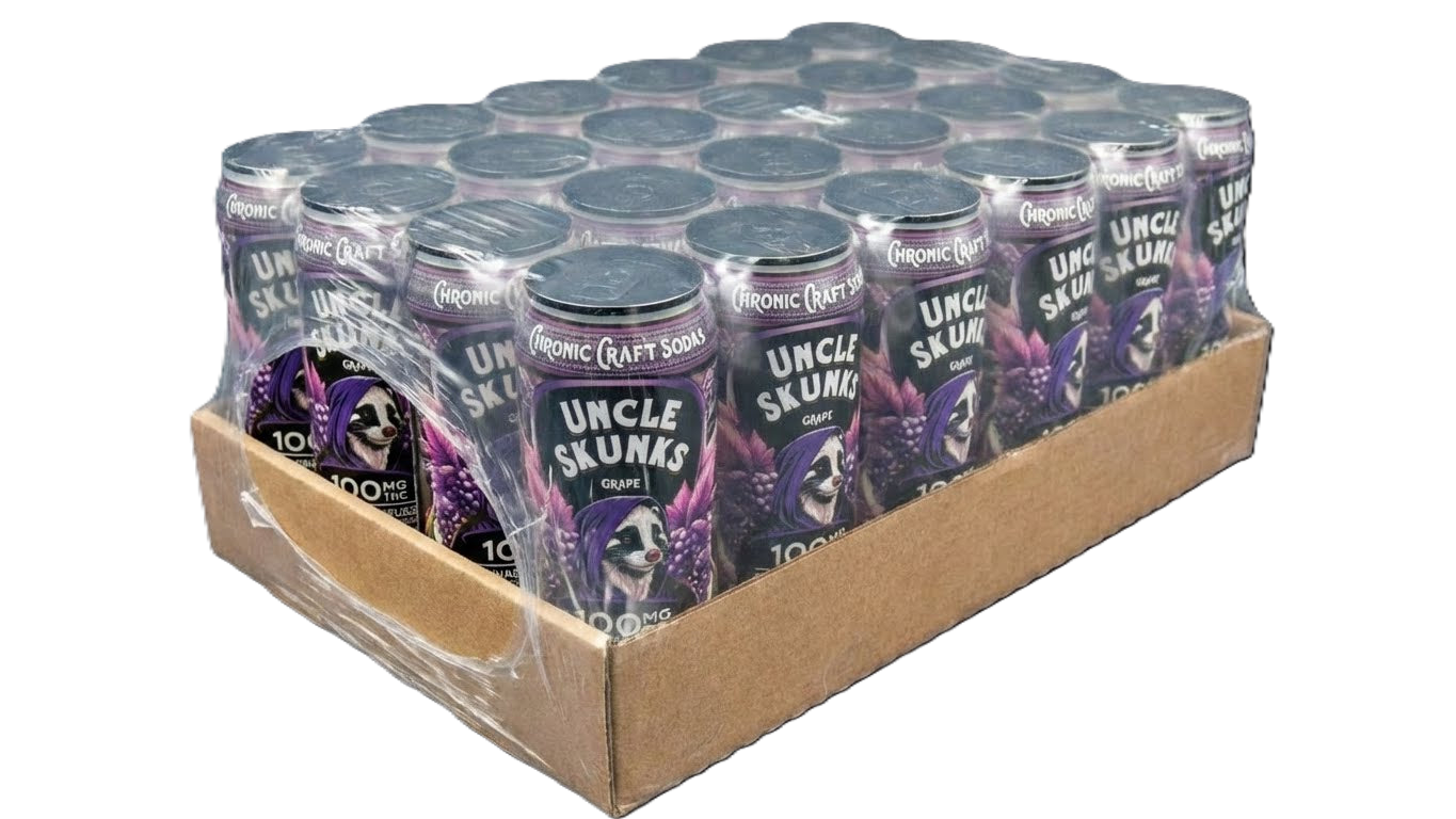 Uncle Skunks | Grape | 12oz Chronic Craft Soda | 100 MG D9
