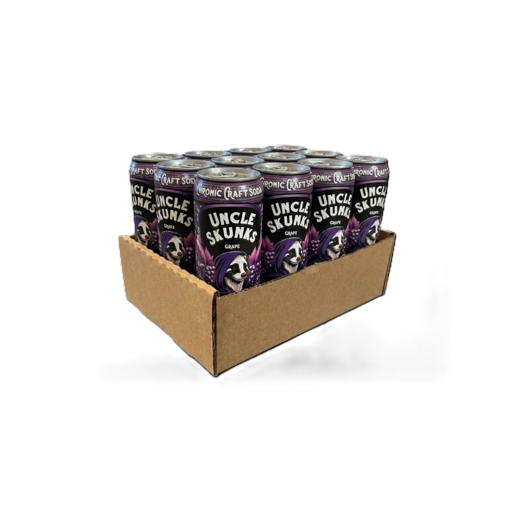 Uncle Skunks | Grape | 12oz Chronic Craft Soda | 100 MG D9