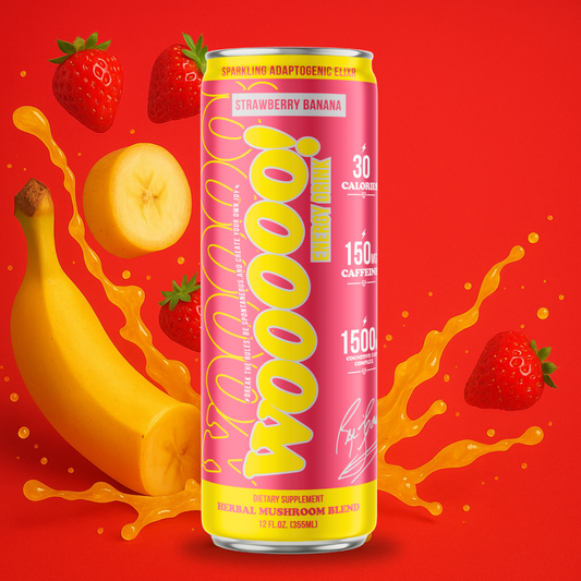 Woooooenergy - Strawberry Banana Sparkling Mushroom Elixir