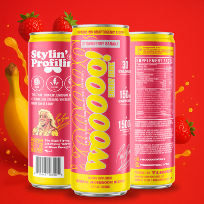 Woooooenergy - Strawberry Banana Sparkling Mushroom Elixir