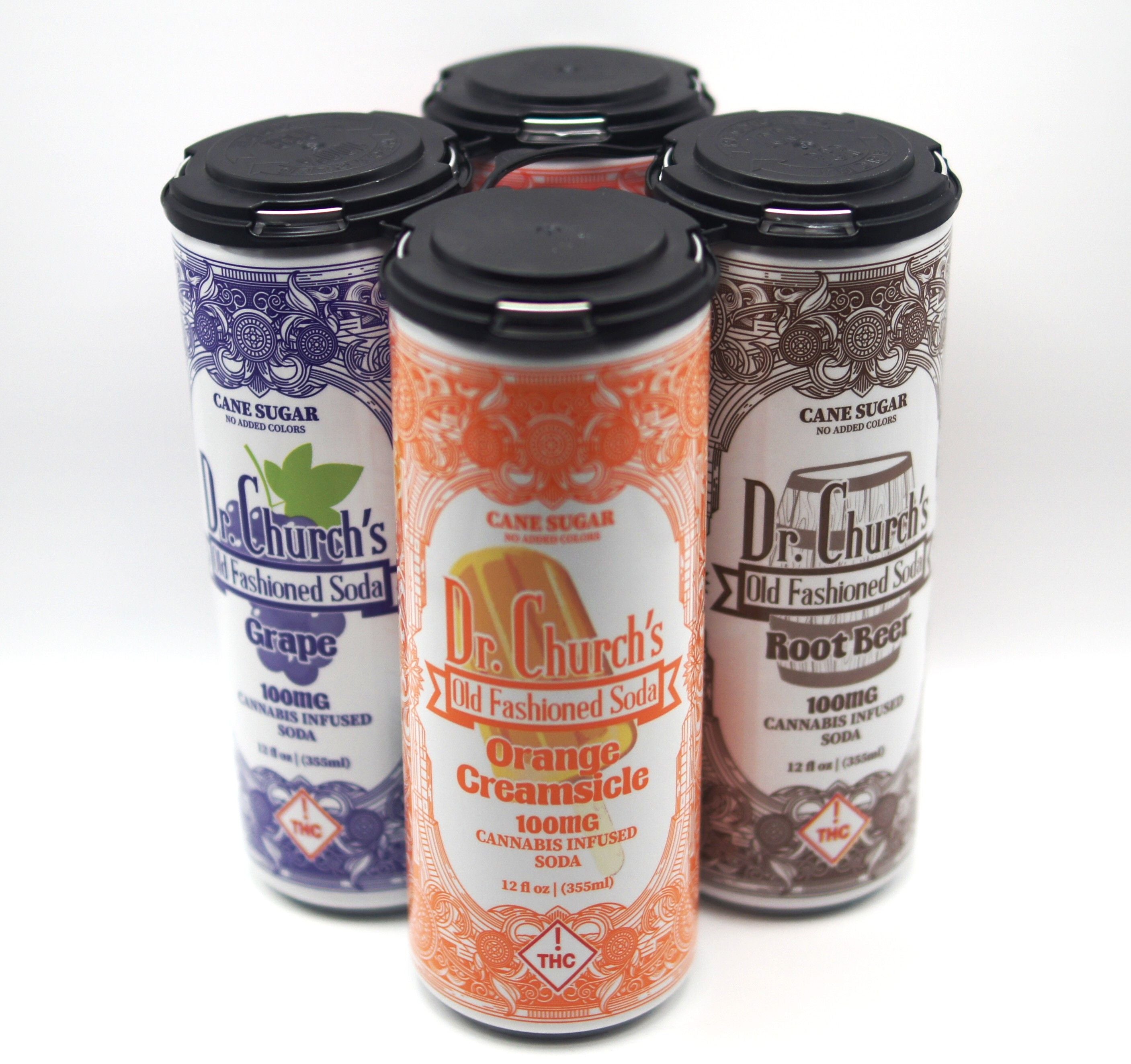 Dr Church's Old Fashioned Soda | 100mg - 4 Pack | Variety