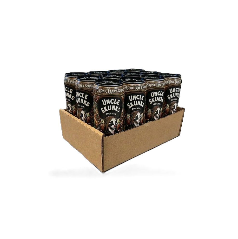 Uncle Skunks | Root Beer | 12oz Chronic Craft Soda | 100 MG D9