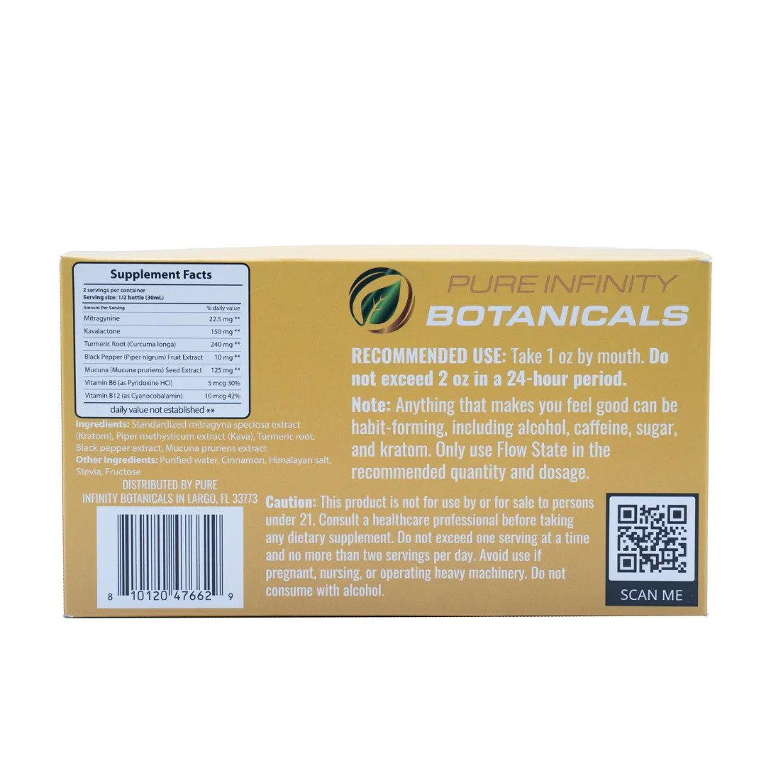 Flow State Kava Kratom Golden Milk 12CT Display