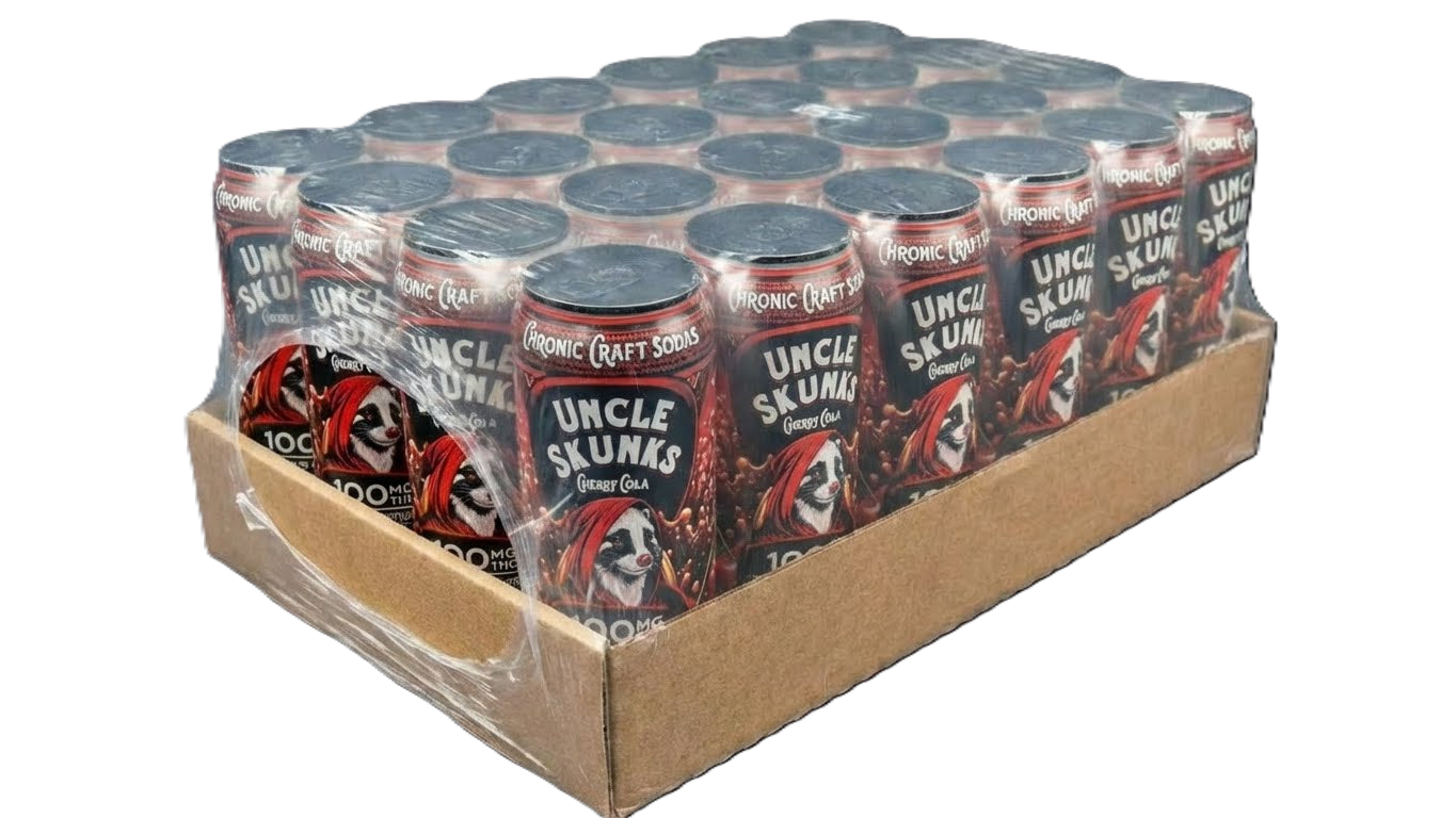 Uncle Skunks | Cherry Cola | 12oz Chronic Craft Soda | 100 MG D9