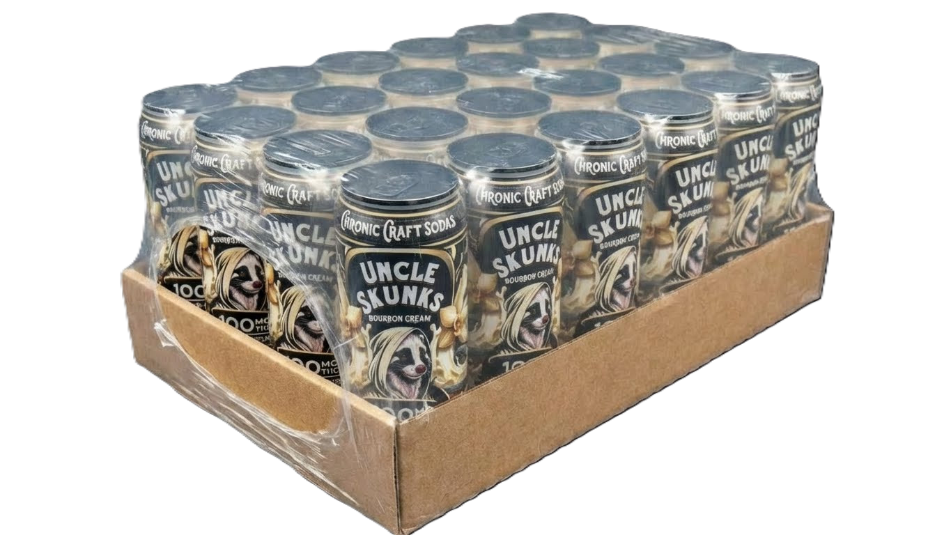 Uncle Skunks | Bourbon Cream | 12oz Chronic Craft Soda | 100 MG D9
