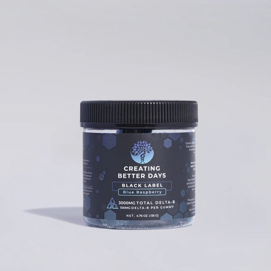 Creating Better Days - Blue Raspberry Delta 8 Gummies 3000 MG