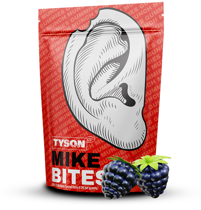 Mike Bites Black Eye Berry 1:1 Full Spectrum D8 Gummies