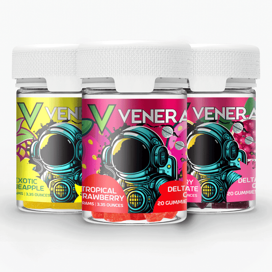 Venera - Delta 9 THC + THCP Gummies - Tropical Strawberry + Exotic Pineapple + Cranberry Pomegranate - 3 in 1