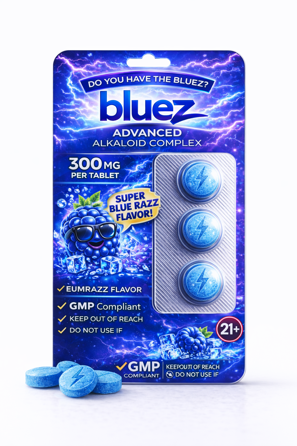 Bluez™ Premium Alkaloid Tablets | 300mg