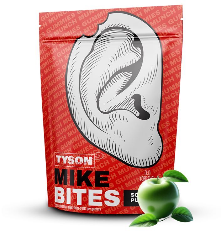 Mike Bites Sour Apple Punch 1:1 Full Spectrum D9 Gummies