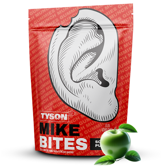 Mike Bites Sour Apple Punch 1:1 Full Spectrum D9 Gummies