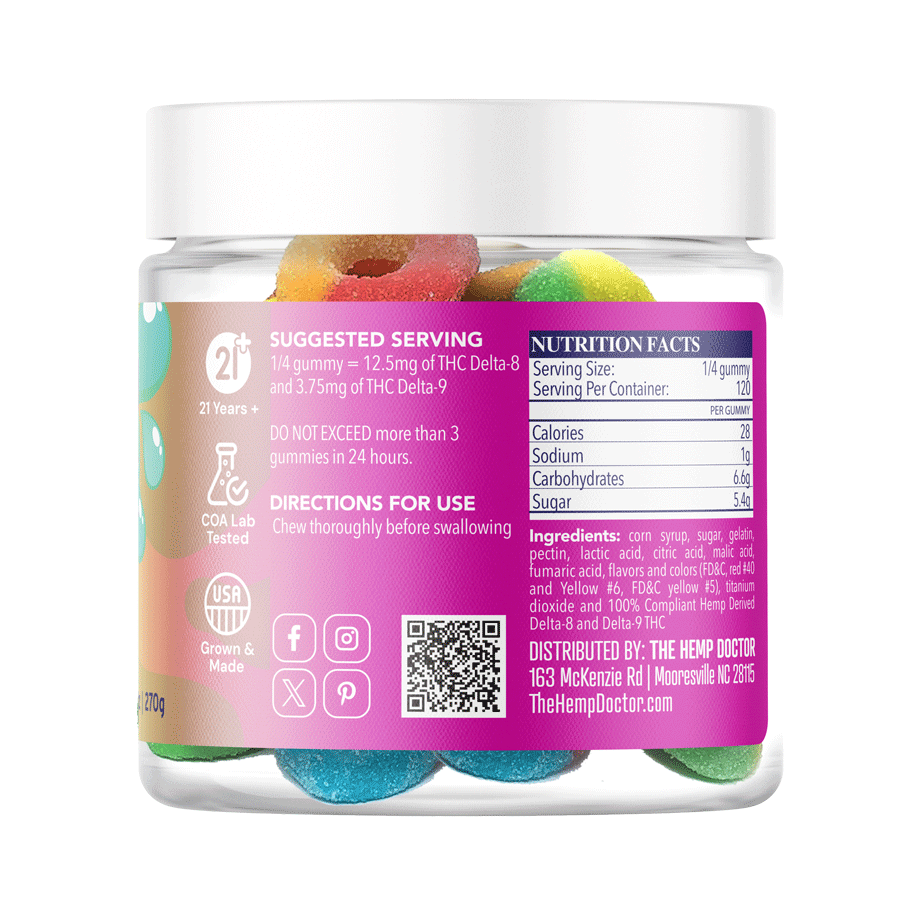 D8:D9 THC GUMMIES | 65MG