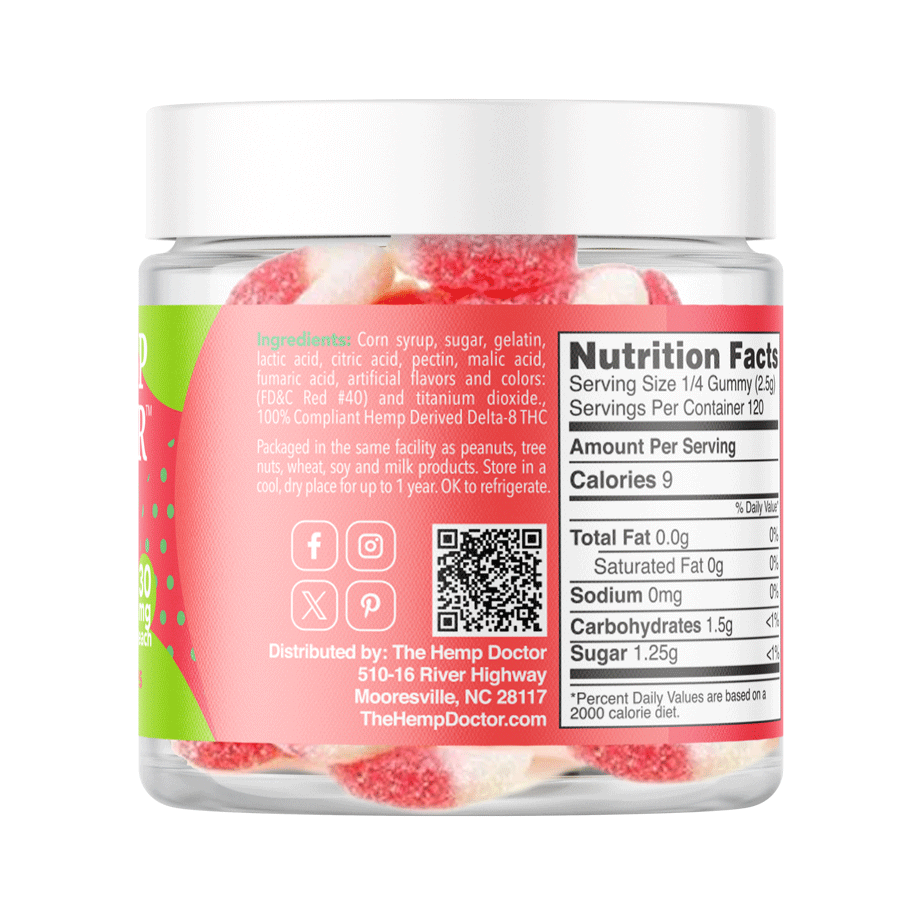 D8 THC WATERMELON RING GUMMIES | 30MG