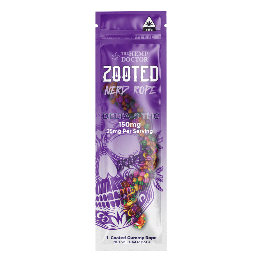The Hemp Doctor -  ZOOTED | 150MG D9 THC NERD ROPES