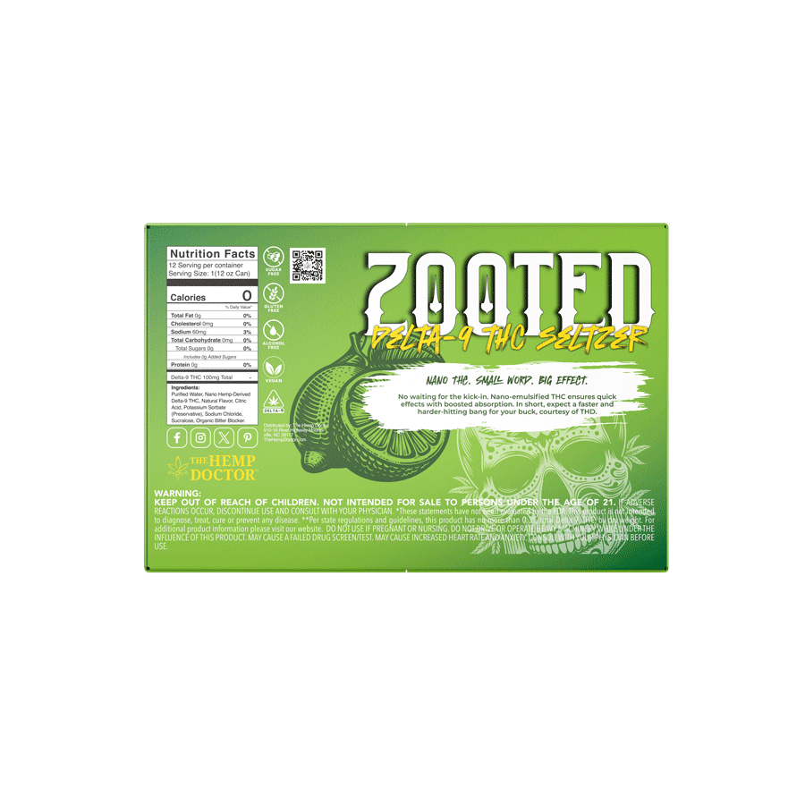 The Hemp Doctor -  ZOOTED | 100MG DELTA 9 THC Seltzer