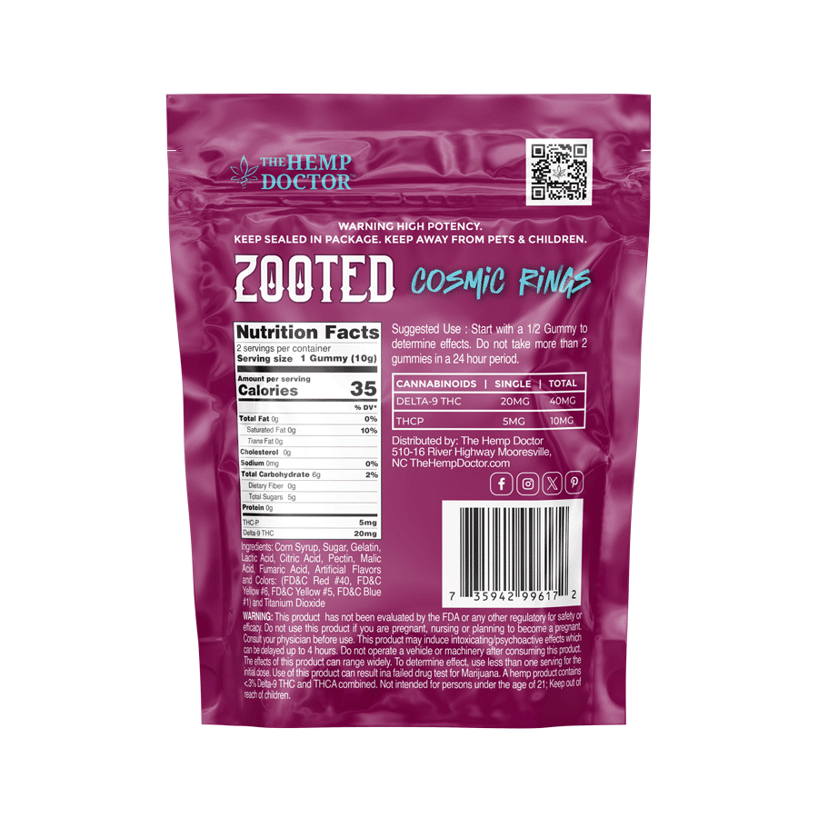 ZOOTED | THCP / DELTA 9 GUMMIES | 50,000MCG