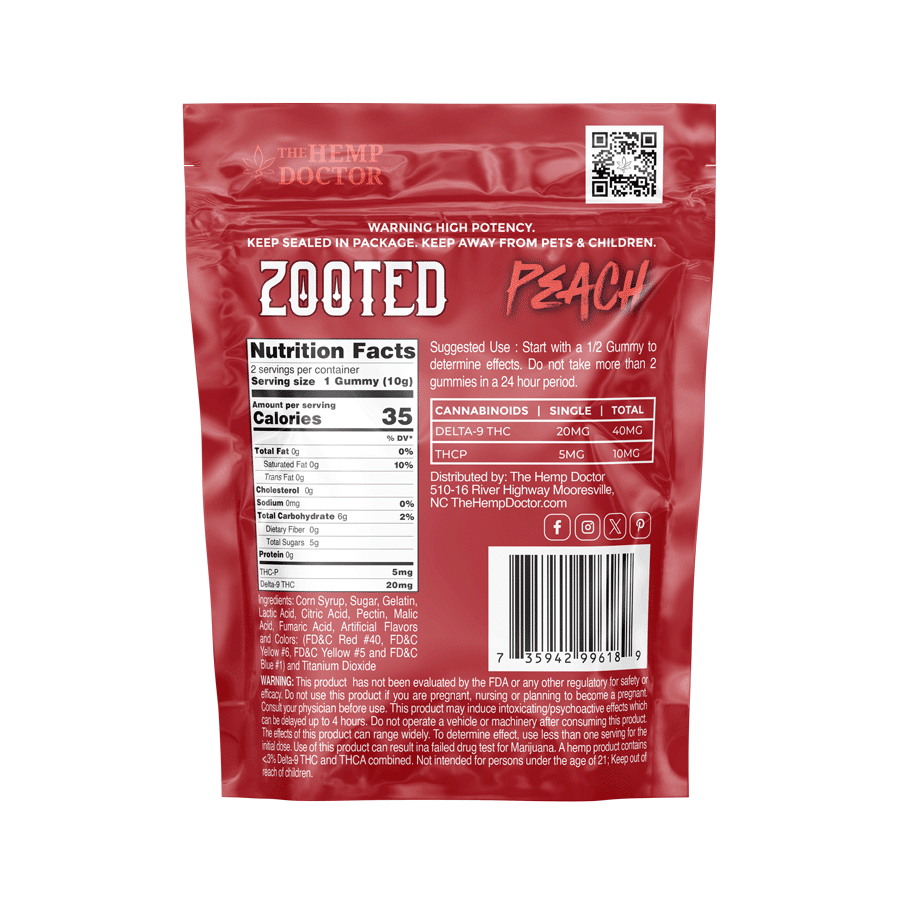 ZOOTED | THCP / DELTA 9 GUMMIES | 50,000MCG