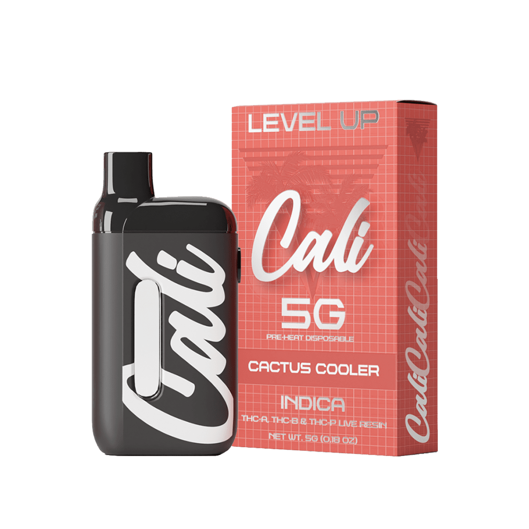 Cali Level Up | THCA Pre-Heat Disposable | Cactus Cooler | 5g mint. Cali Level Up | THCA Pre-Heat Disposable | Cactus Cooler | 5g mint.