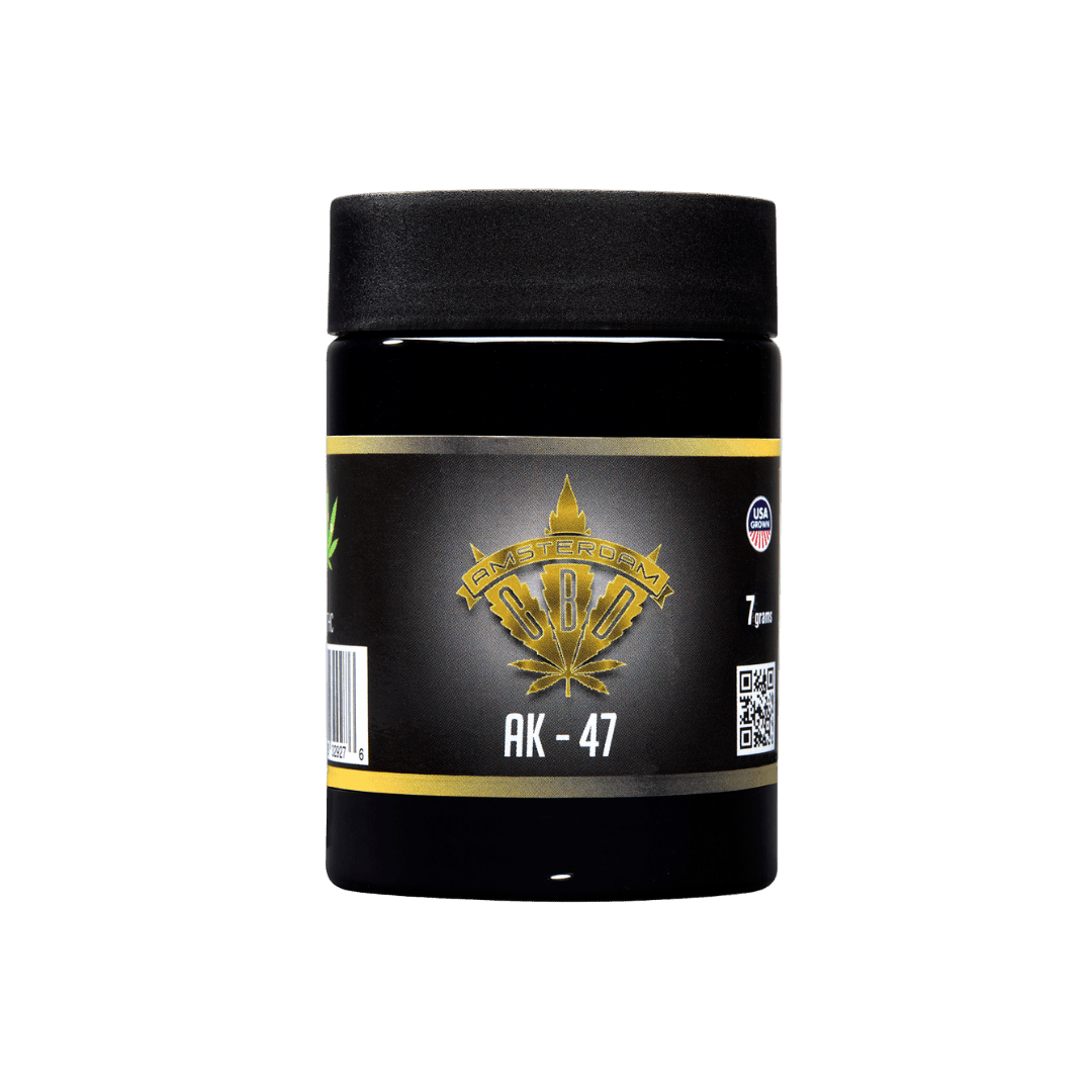 Kush CBD Flower 7g Amsterdam CBD jar — Bubba Kush strain, USA grown