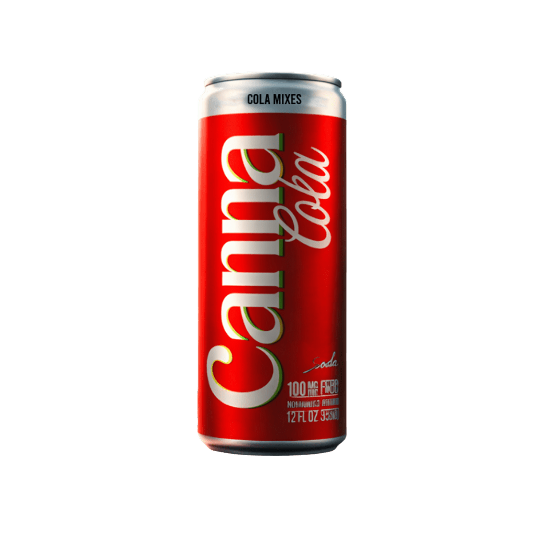 Sticky Green 100mg infused soda Canna Cola — classic cola mix cannabis drink 12oz can

