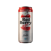 Sticky Green 100mg infused soda Red Berry Blast — raspberry cherry cannabis drink 12oz can

