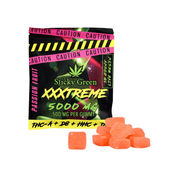 Sticky Green XXXtreme 500mg THC gummies Green Apple — Live Resin THC-A + D8 + HHC + D11 pouch