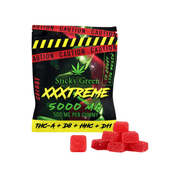 Sticky Green XXXtreme 500mg Mango THC gummies — 10ct Live Resin THC-A + D8 + HHC + D11 pouch